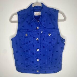 Vintage Levi Strauss & Co. Polka Dot Denim Vest small